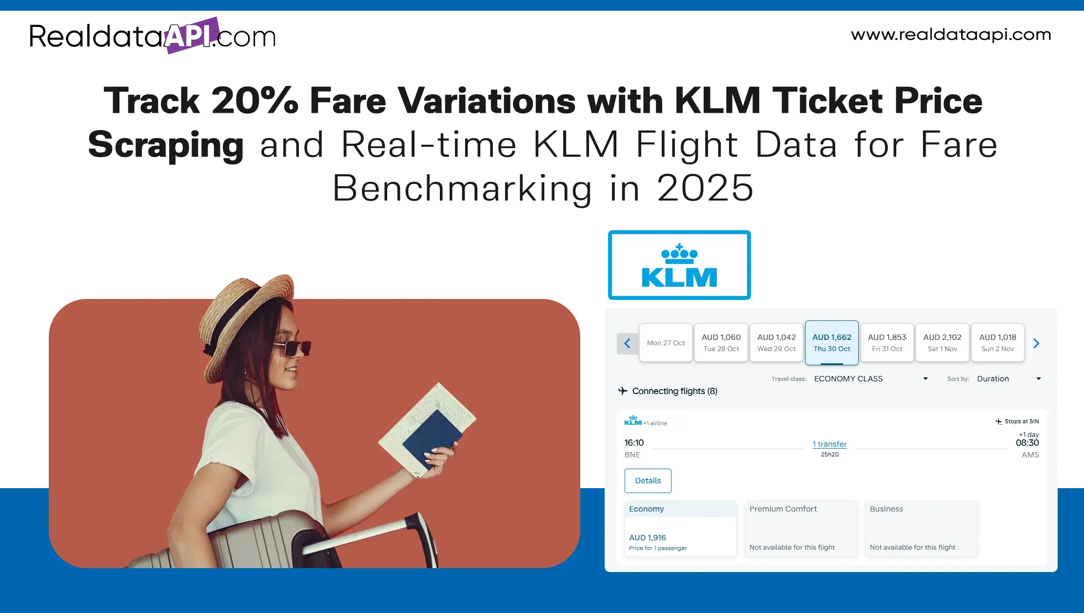 Track 20% Fare Variations with KLM Ticket Price Scraping and Real-time KLM Flight Data for Fare Benchmarking in 2025